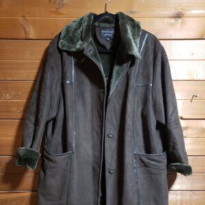 VIntage Faux Suede Fur Winter Coat